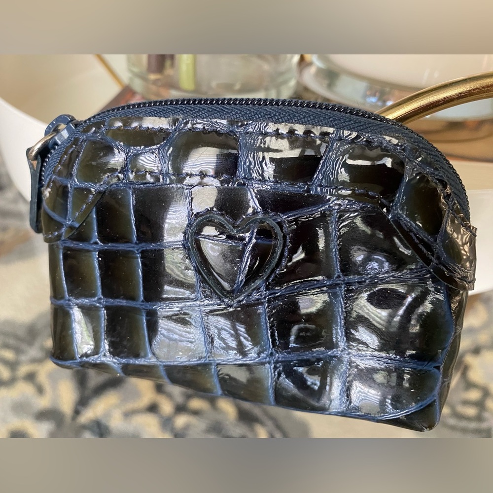 Brighton Navy Blue/Black Croc Coin Purse